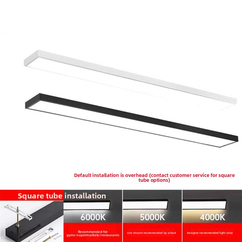 Square Tube LED Pendant Light | Modern Office Chandelier | Workspace Dining Room