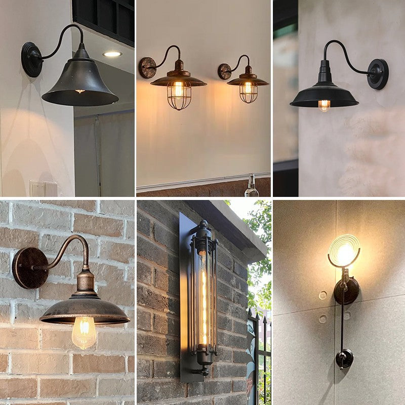 Retro Industrial Iron Wall Lamp