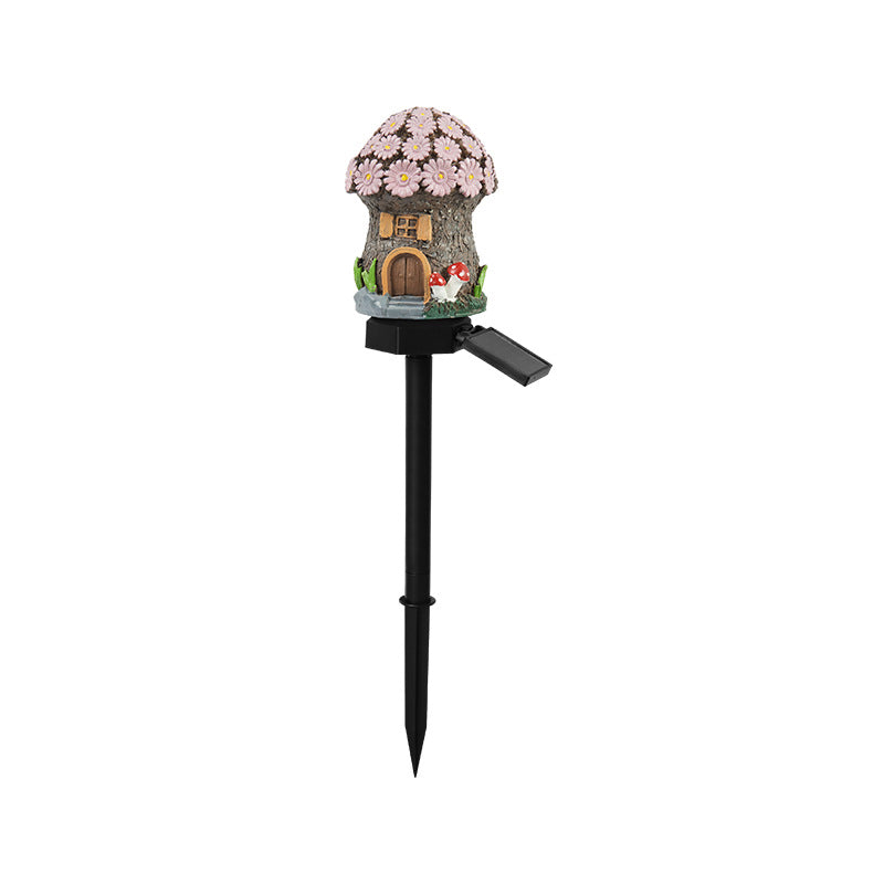 Solar Powered Resin Ground Lamp for Garden Decoration