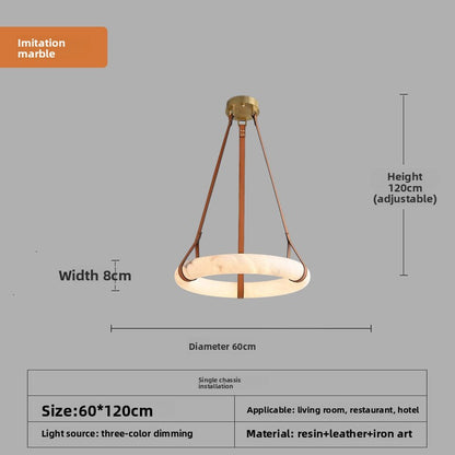 Modern Marble Effect LED Chandelier with Remote Control