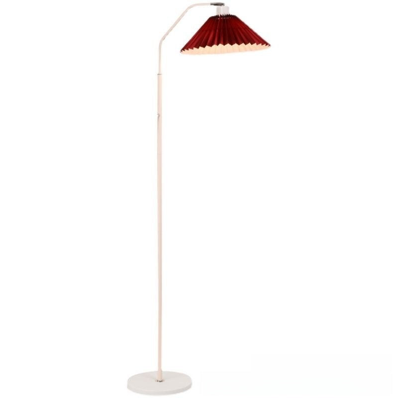 Vintage Pleated Floor Lamp | Nordic Standing Light | Living Room Bedroom Reading Corner