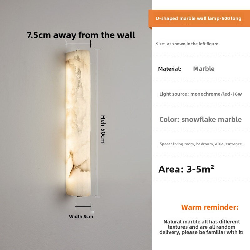 Ösedum Pillar Marble Wall Light