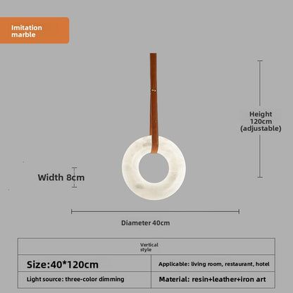 Modern Marble Effect LED Chandelier with Remote Control