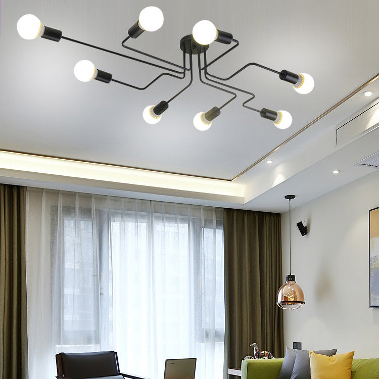 Modern Retro Iron Ceiling Lamp | Industrial Vintage Pendant | Living Room Cafe Bar