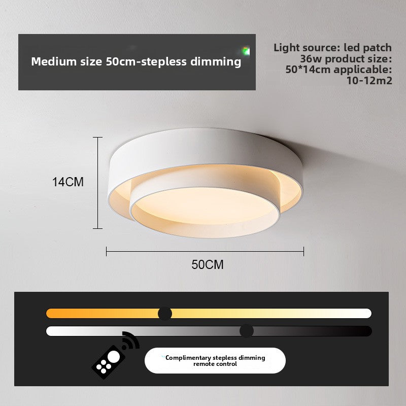 Modern LED Ceiling Light for Living Room & Bedroom | Nordic Flush Mount | Dimmable 3-Color Lamp