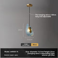 Modern Glass Pendant Light with Copper Finish