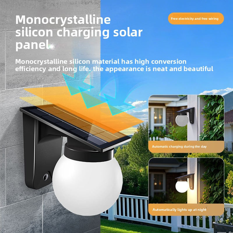 Solar Powered Outdoor Wall Lamp