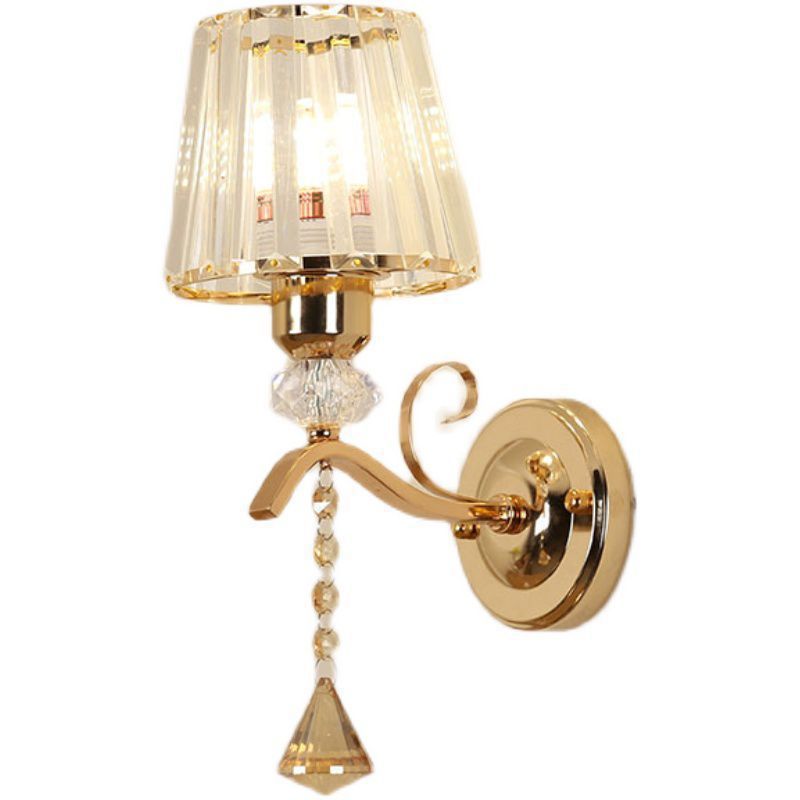 Bedroom bedside lamp eye-care crystal wall light