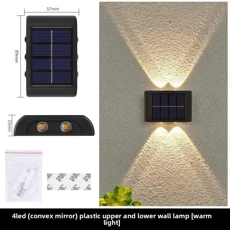 Solar LED Outdoor Wall Lamp | Wireless Exterior Sconce | Garden Porch Patio Security Light