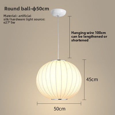 Fabric Pendant Chandelier | Soft Textile Shade Ceiling Light | Dining Room Bedroom