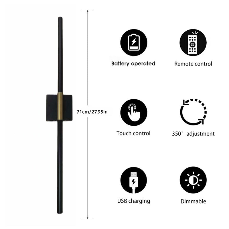 Magnetic Rechargeable LED Wall Lamp