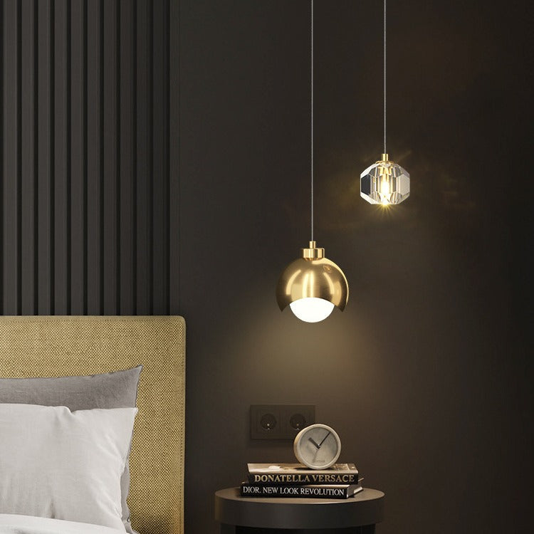 Modern Crystal Bedroom Chandelier | Light Luxury LED Ceiling Pendant | Living Room Statement Light