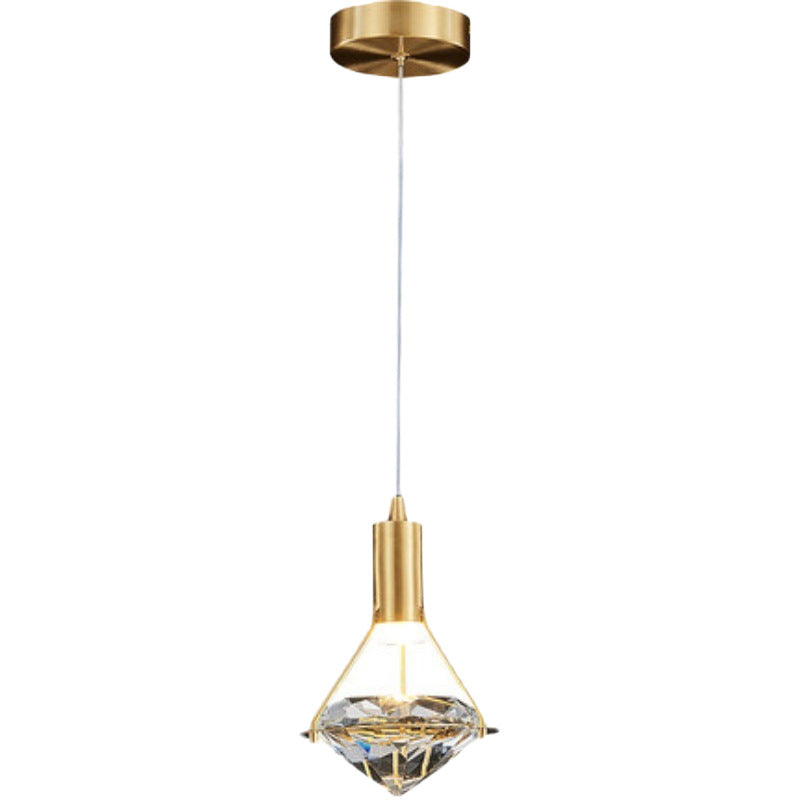 Diamond Crystal LED Chandelier | Modern Minimalist Luxury Ceiling Light | Living Room Bedroom