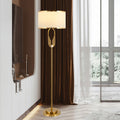 Modern Copper Floor Lamp with LED | Elegant Standing Lamp | Living Room Bedroom Reading Light