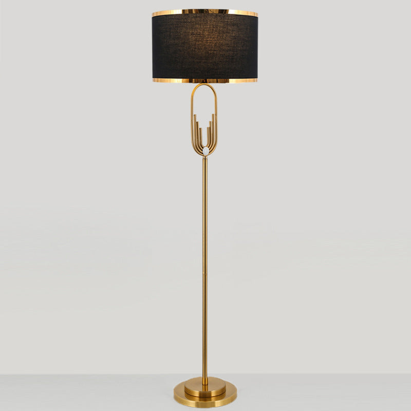 Modern Copper Floor Lamp with LED | Elegant Standing Lamp | Living Room Bedroom Reading Light