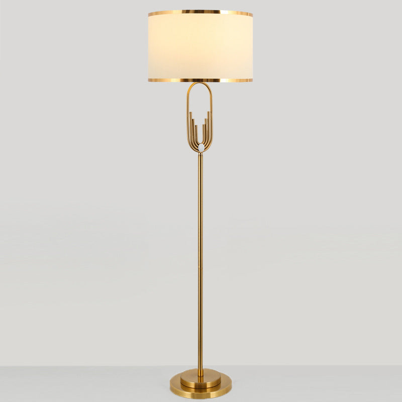 Modern Copper Floor Lamp with LED | Elegant Standing Lamp | Living Room Bedroom Reading Light