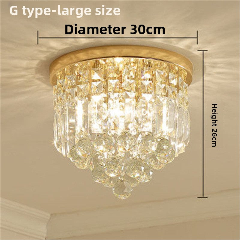 European Crystal Ceiling Lamp | Tri-Color Dimmable LED Chandelier | Living Room Bedroom Luxury Lighting