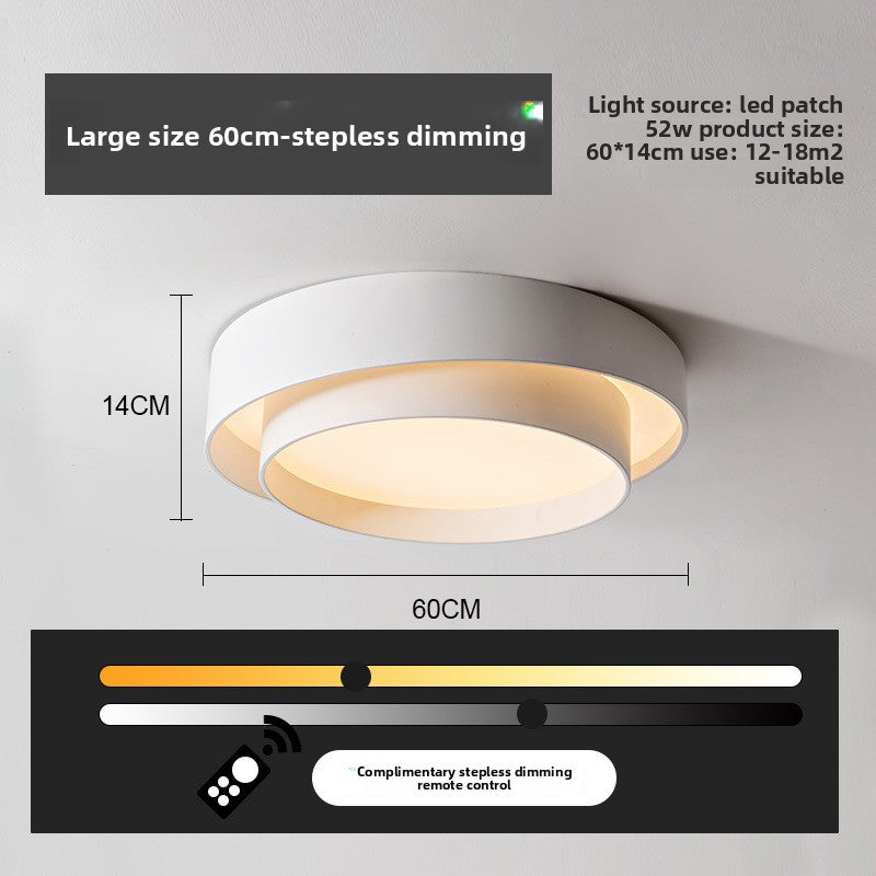Modern LED Ceiling Light for Living Room & Bedroom | Nordic Flush Mount | Dimmable 3-Color Lamp
