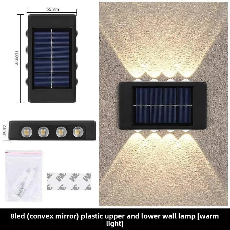 Solar LED Outdoor Wall Lamp | Wireless Exterior Sconce | Garden Porch Patio Security Light
