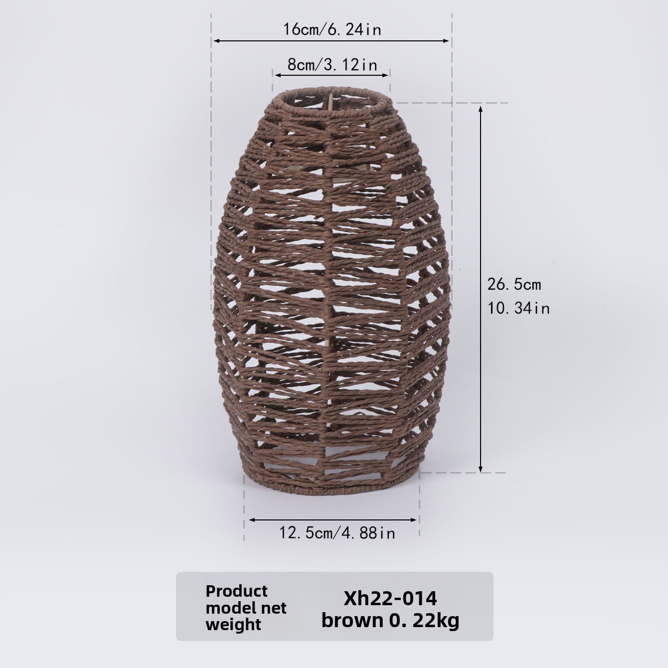 Woven Paper Rope Chandelier Lampshade