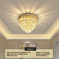 European Crystal Ceiling Lamp | Tri-Color Dimmable LED Chandelier | Living Room Bedroom Luxury Lighting