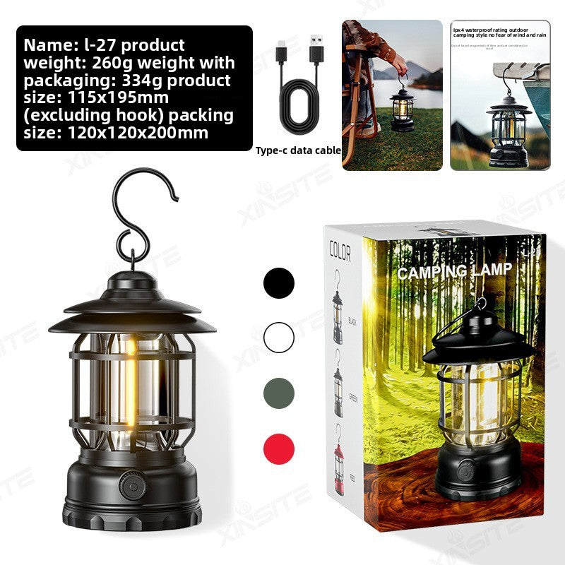 Portable LED Camping Lantern | Rechargeable Tent Light | Outdoor Hiking Adventure