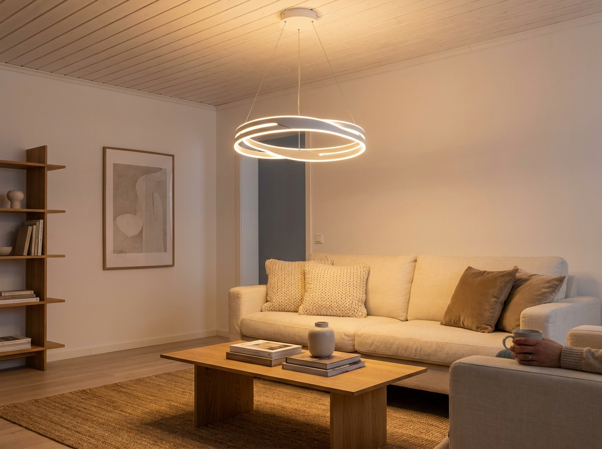Modern LED Ceiling Light for Living Room & Bedroom | Nordic Flush Mount | Dimmable 3-Color Lamp