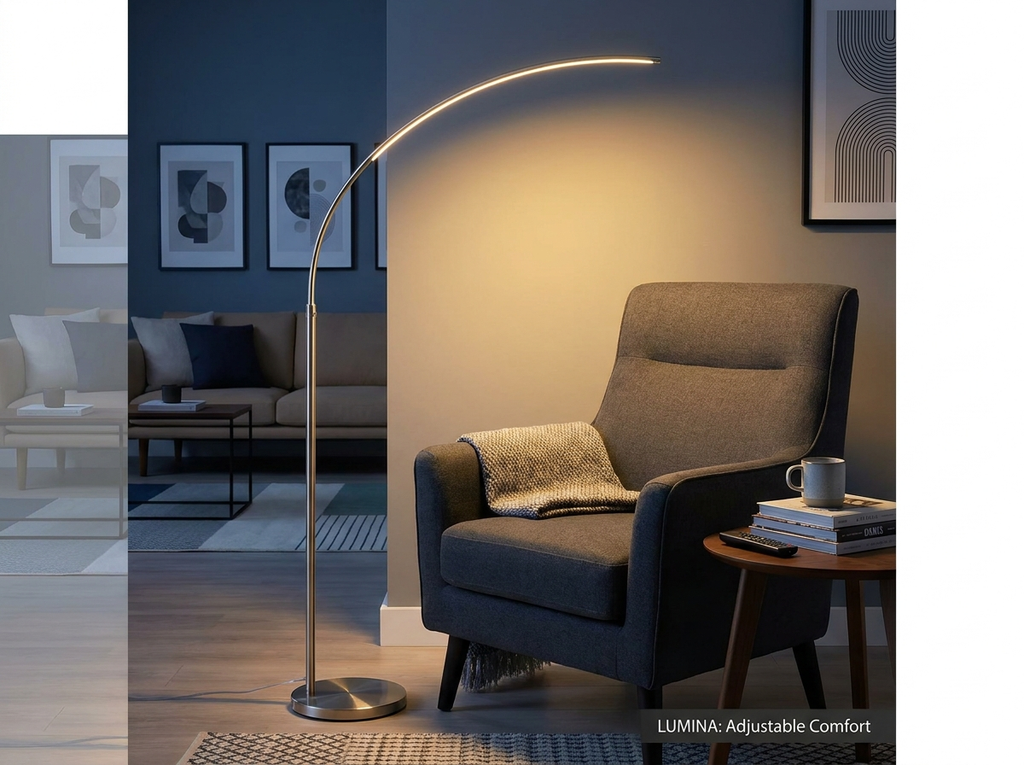 Modern LED Floor Lamp with Remote Dimming | Tall Standing Lamp | Living Room Bedroom Office