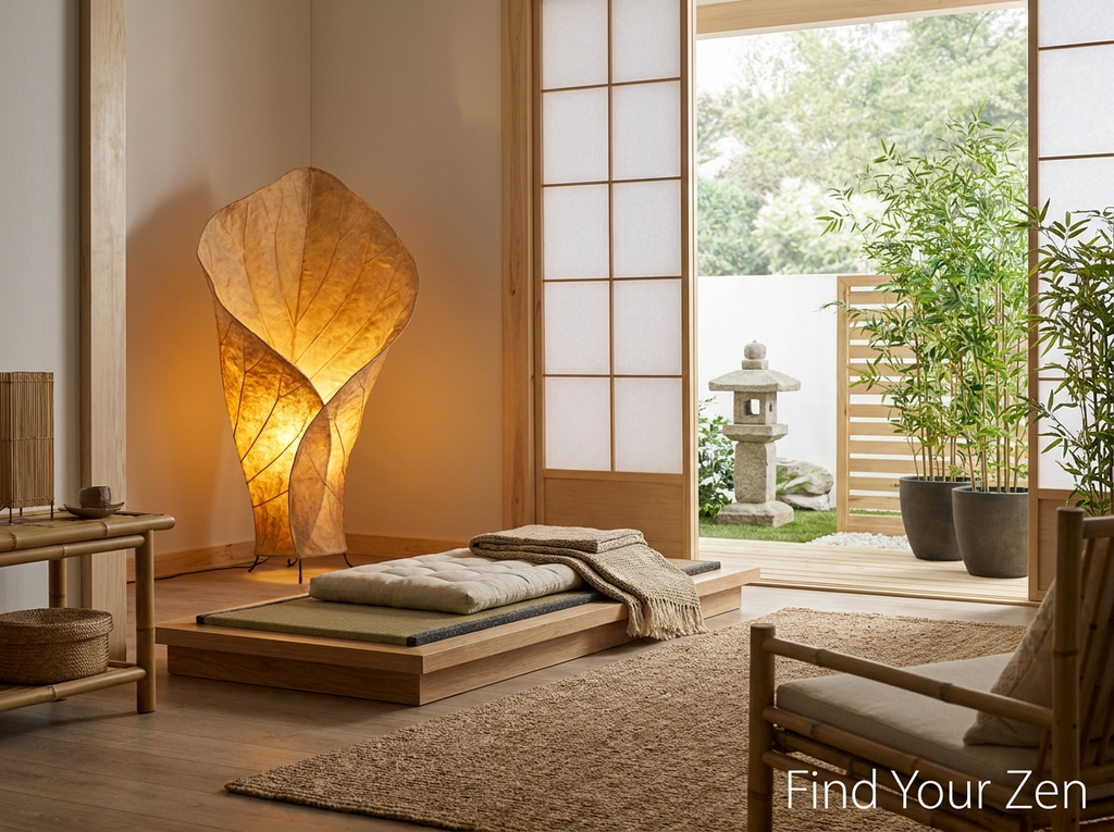 Retro Lotus Leaf Floor Lamp | S-Curve Vintage Standing Lamp | Eye Protection Reading Light | Home Décor