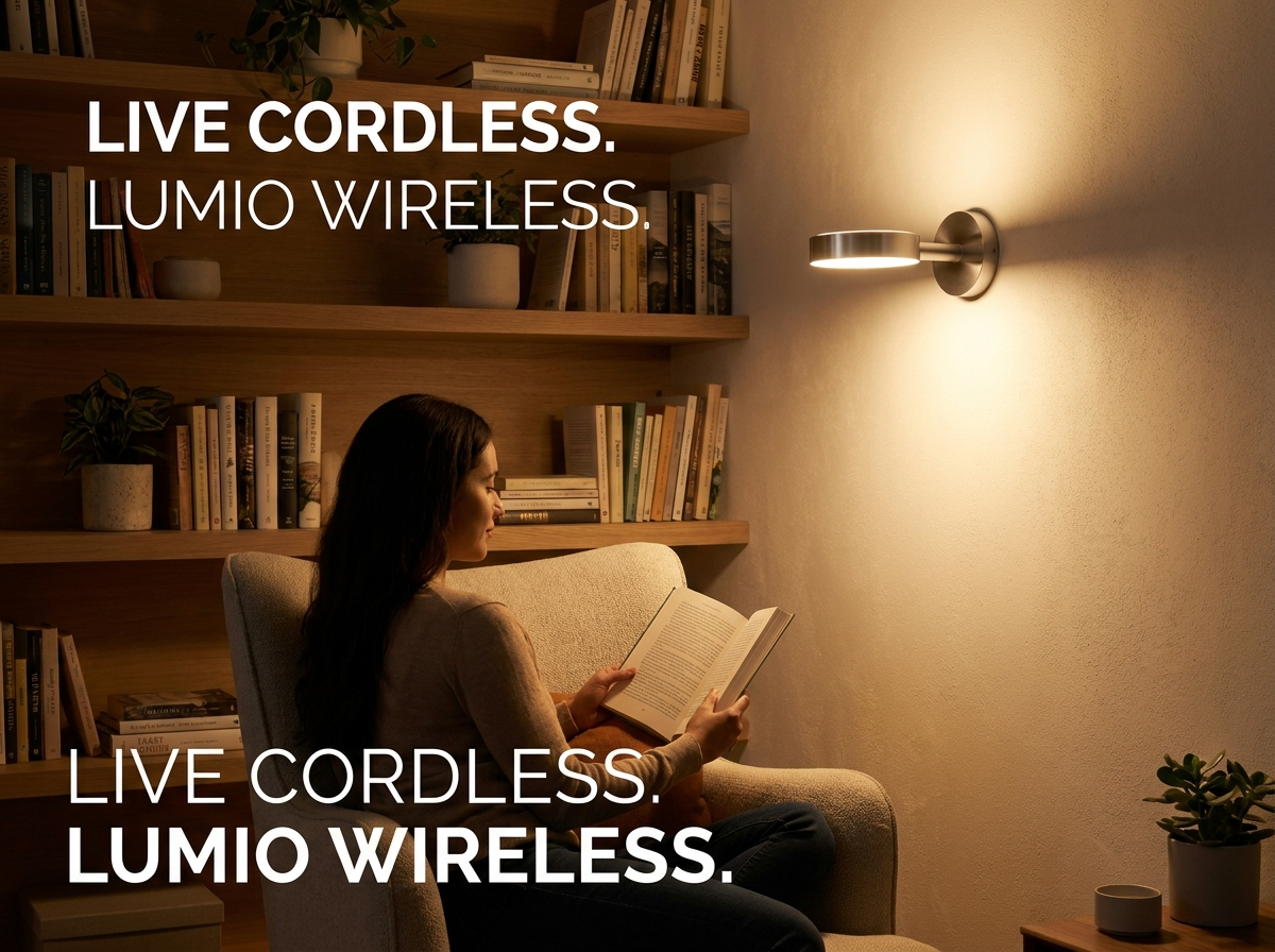 Wireless Battery-Powered Wall Lamp | Fabric Shade Cordless Sconce | Bedroom Hallway Night Light