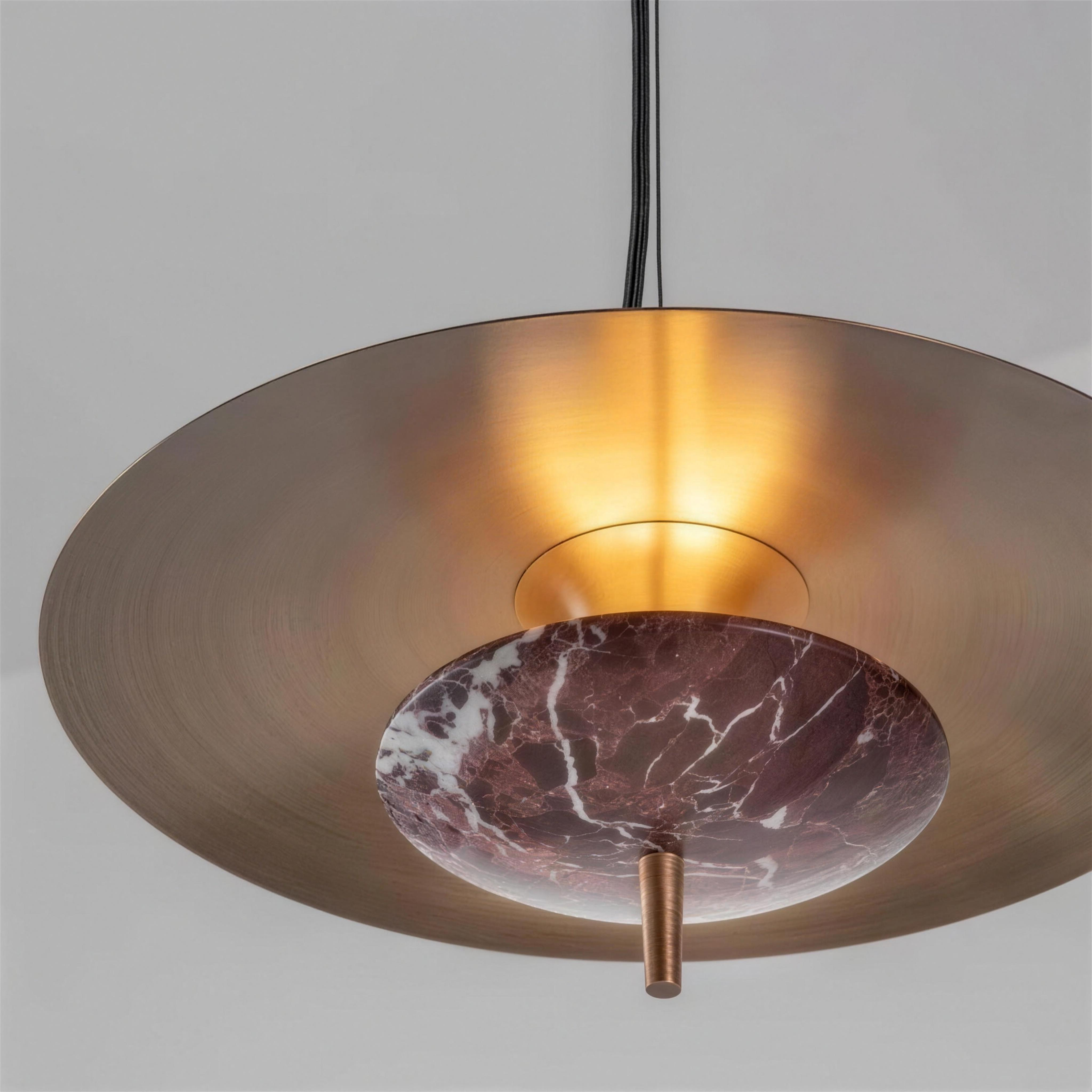 Ösedum Coupe Stone Pendant violet-red marble bowl