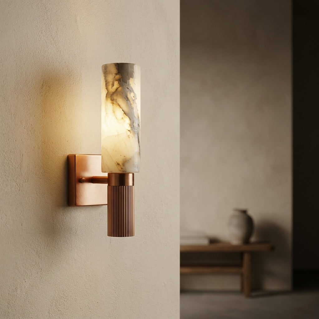 Ösedum Ember Copper & Marble Wall Light