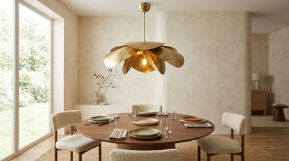Ösedum Flow pendant above a dining table